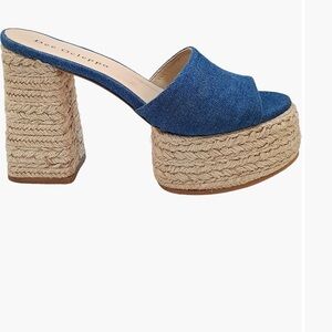 Dee Ocleppo Blue Platform Sandals